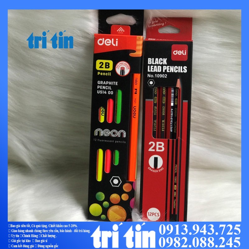 Bút chì đen Deli 2B - 37013/37015 .