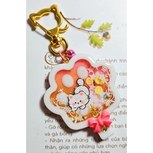 [Móc khóa shaker] Mèo ngâm nước tắc