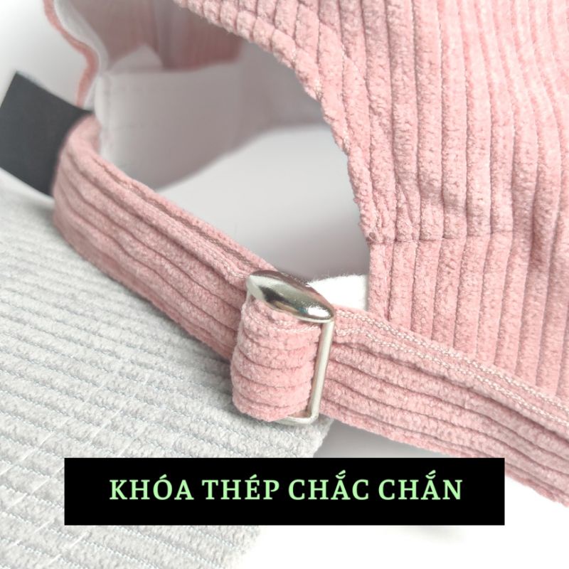 Mũ lưỡi trai nữ nam - Nón kết chất nhung tăm cao cấp thêu chữ BEST thời trang Hàn Quốc