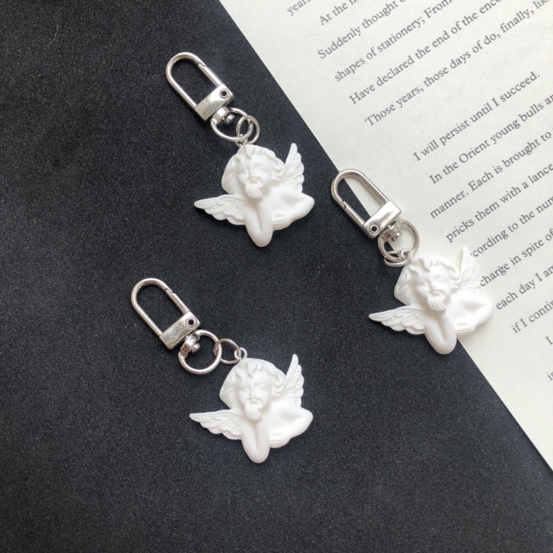 Móc khoá thiên thần, móc khoá dễ thương, móc treo airpod, trang trí ốp lưng điện thoại