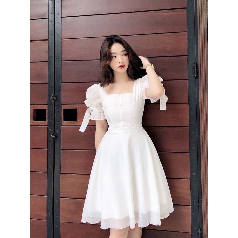 Đâm nữ đầm thiết kế mặc dự tiệc dạo phố cực xinh chất vải đẹp may 2 lớp mã 4CUOM