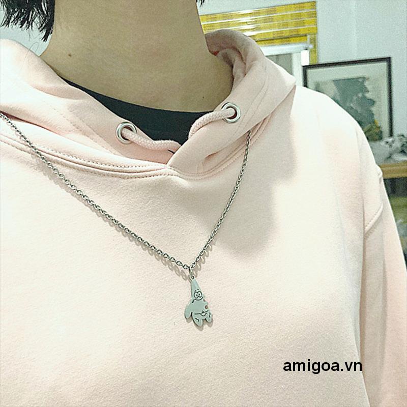 ✨✨Vòng cổ mặt hình SpongeBob phong cách hip hop đơn giản sáng tạo dành cho cặp đôi bạn thân