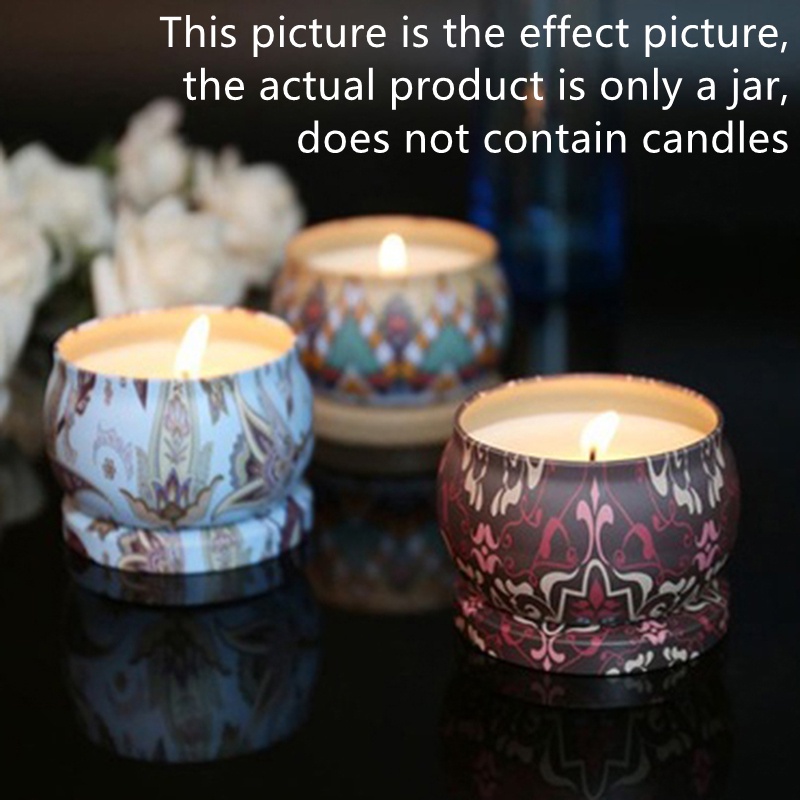 Hộp Thiếc Đựng Nến Thơm Tự Nhiên Trang Trí Nhà Cửa / Ngoài Trời