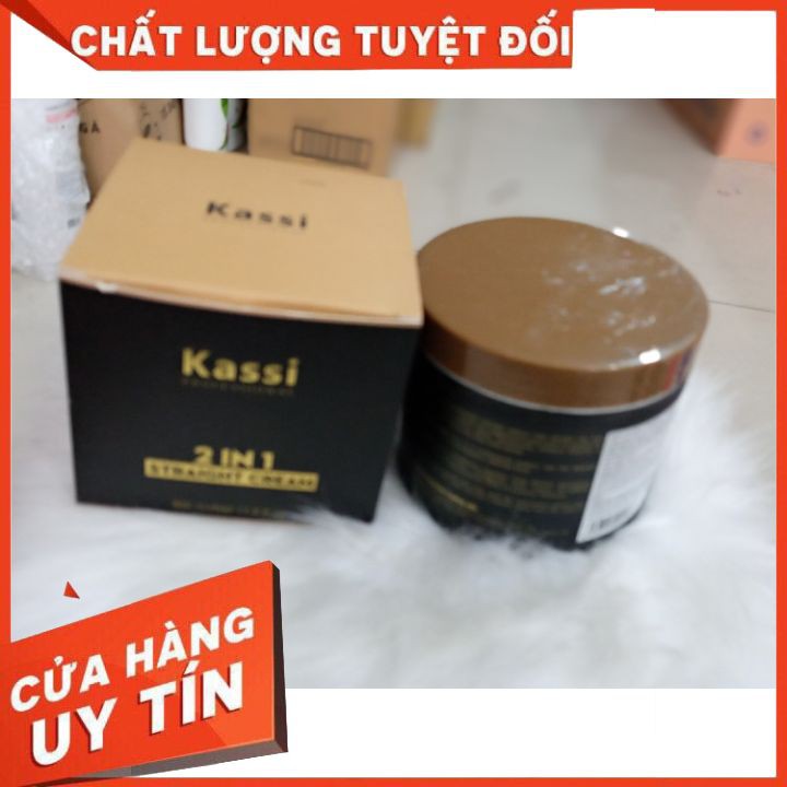 KEM DUỖI PHỦ MỊN 2 TRONG 1 - 500ML KASSI   tiện dụng ,tạo 1 mái tóc duỗi hoàn mỹ ,duy trì độ ẩm,giữ thẳng tóc