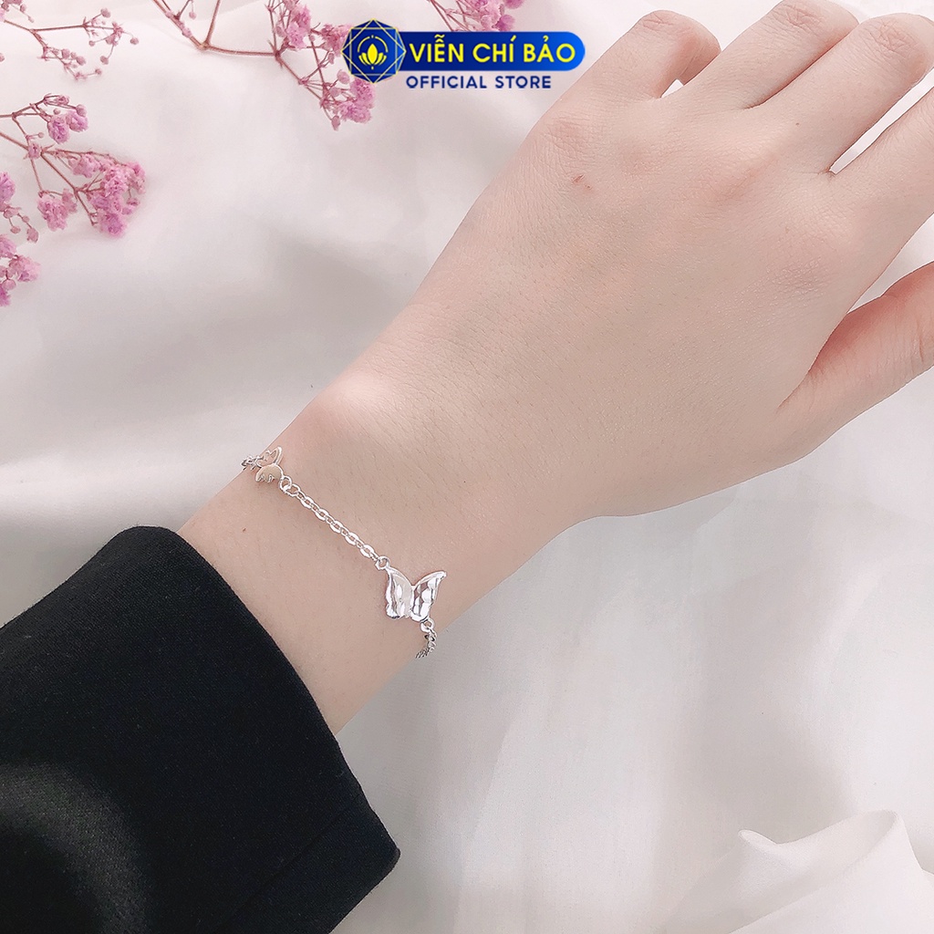 Lắc tay nữ hai cánh bướm chất liệu bạc 925 thời trang phụ kiện trang sức nữ Viễn Chí Bảo L400708X