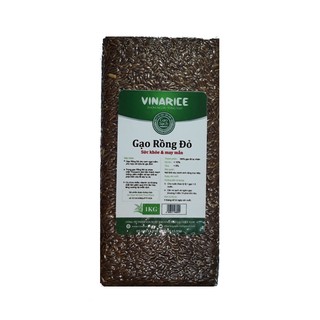 Gạo Rồng Đỏ - túi ép chân ko 1kg - Gạo tẻ hạt dài đỏ thẳm - Mang lại bữa cơm sức khỏe và may mắn