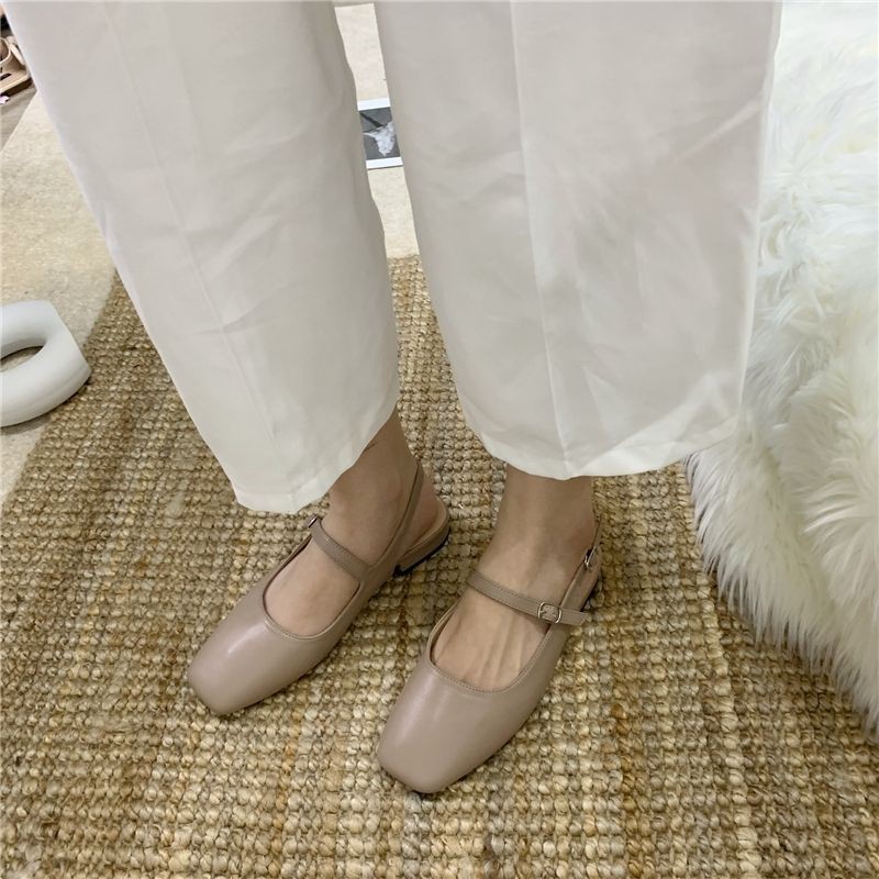 Giày bệt Happy feeling quai cài hở gót kiểu dáng Hàn Quốc | BigBuy360 - bigbuy360.vn