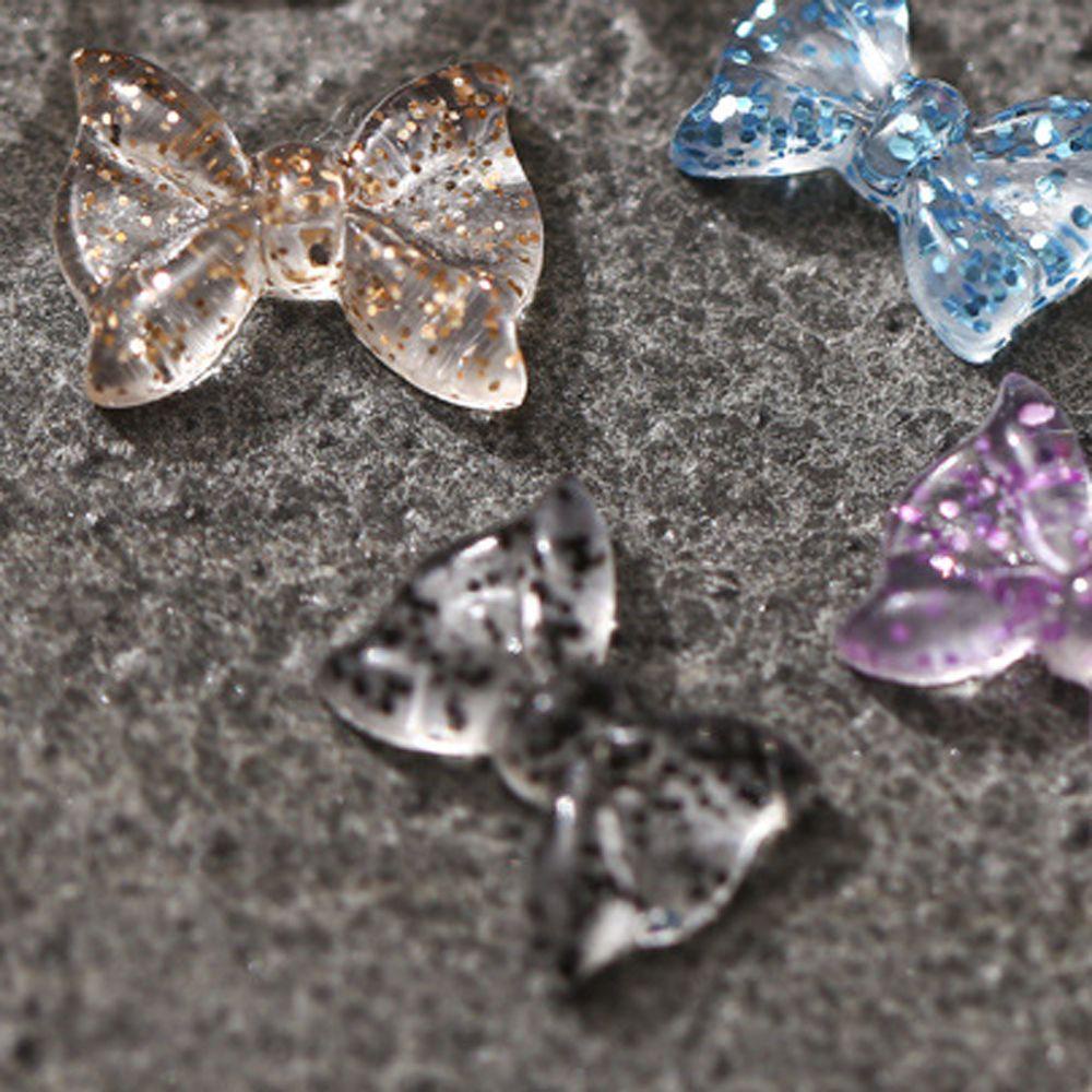 Ruy Băng Nơ Đính Kim Sa Lấp Lánh 3D Thời Trang Trang Trí Móng Tay Cho Nữ