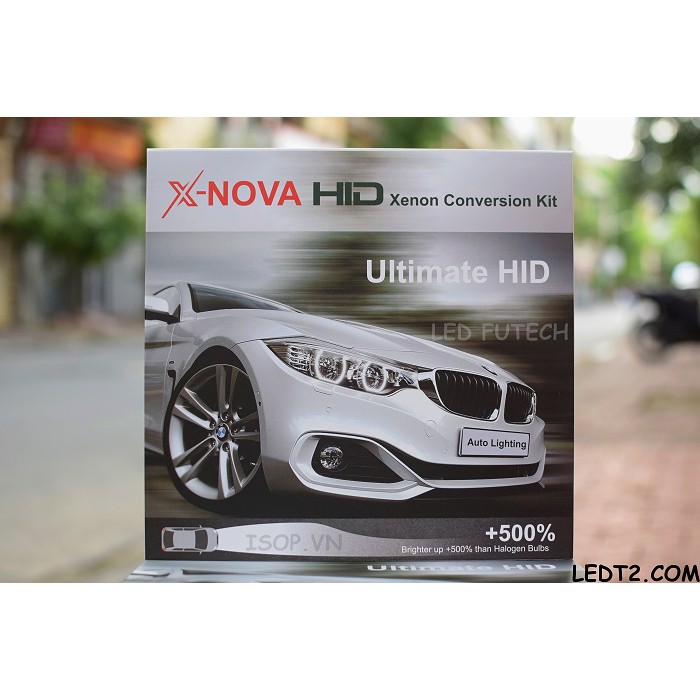 [LEDT2 ISOP] X - Nova HID Xenon Conversion Kit 55w CANBUS tăng sáng +500% [Số lượng: 1 cặp] [Bảo hành 2 năm]