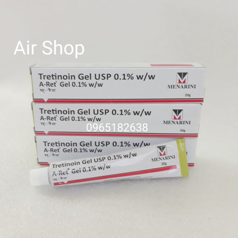 [Sẵn]Tretinoin Aret Gel Usp  0.025% 0.05% 0.1% [Chính hãng] Gel giảm mụn, chống lão hóa