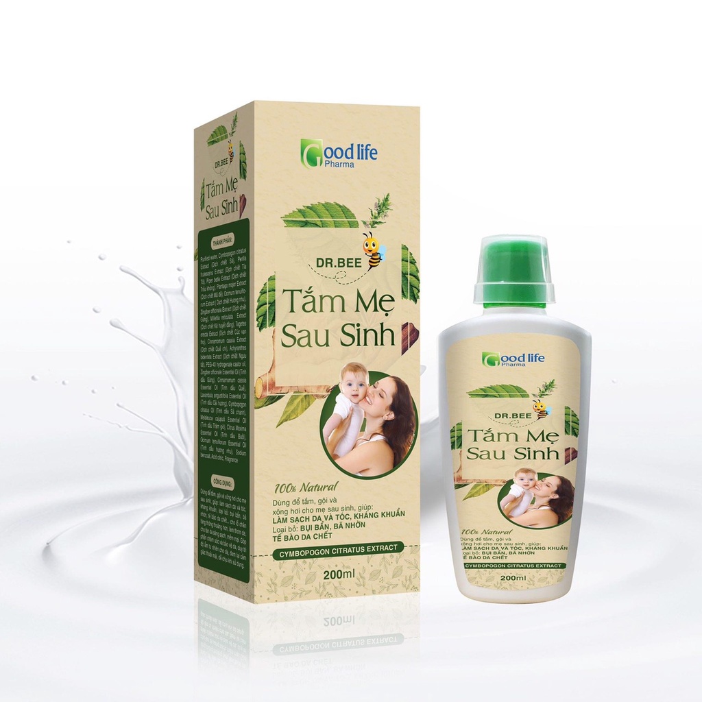 Tắm Sau Sinh Cho Mẹ Dr.bee Mẫu Mới Chính Hãng