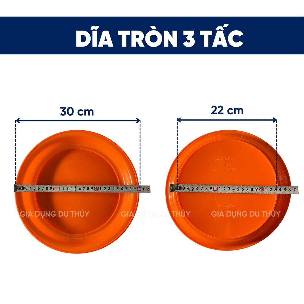 Dĩa nhựa tròn giá rẻ lót chậu cây nhiều kích thước của tổng kho gia dụng Du Thủy