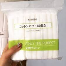Bông Tẩy Trang Miniso Cotton 2 Lớp Loại 180 Miếng