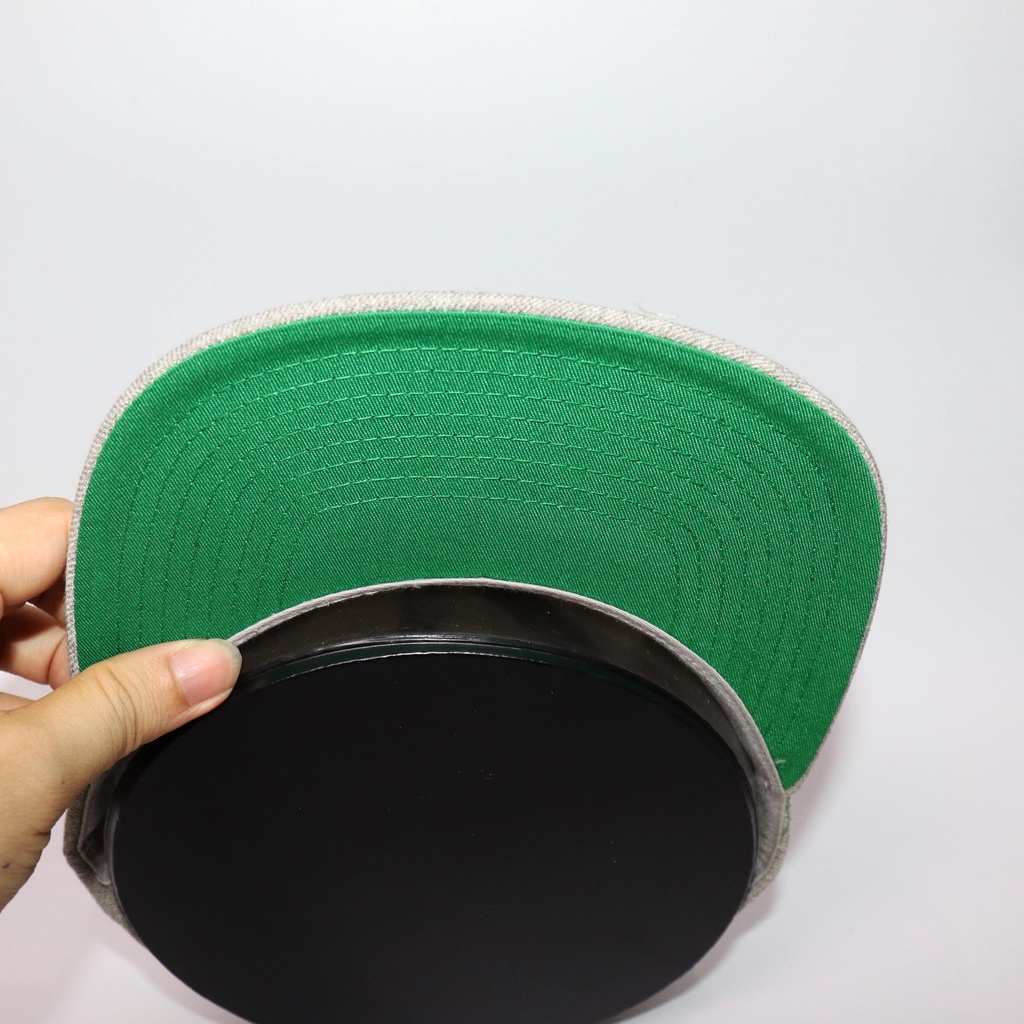 Nón NHS Snapback Full Xám Cho Nam Trơn005