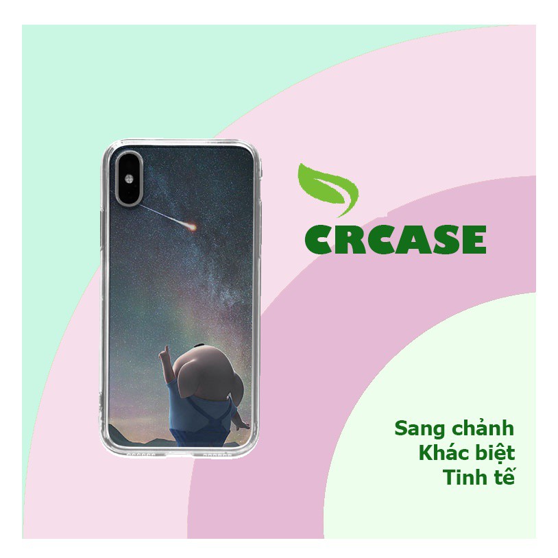 Ốp Lưng Lợn con ngắm sao băng Iphone 7/7Plus/8/8Plus/X/Xs/Xs Max/11/11 Promax/12/12 Promax PIG20210007