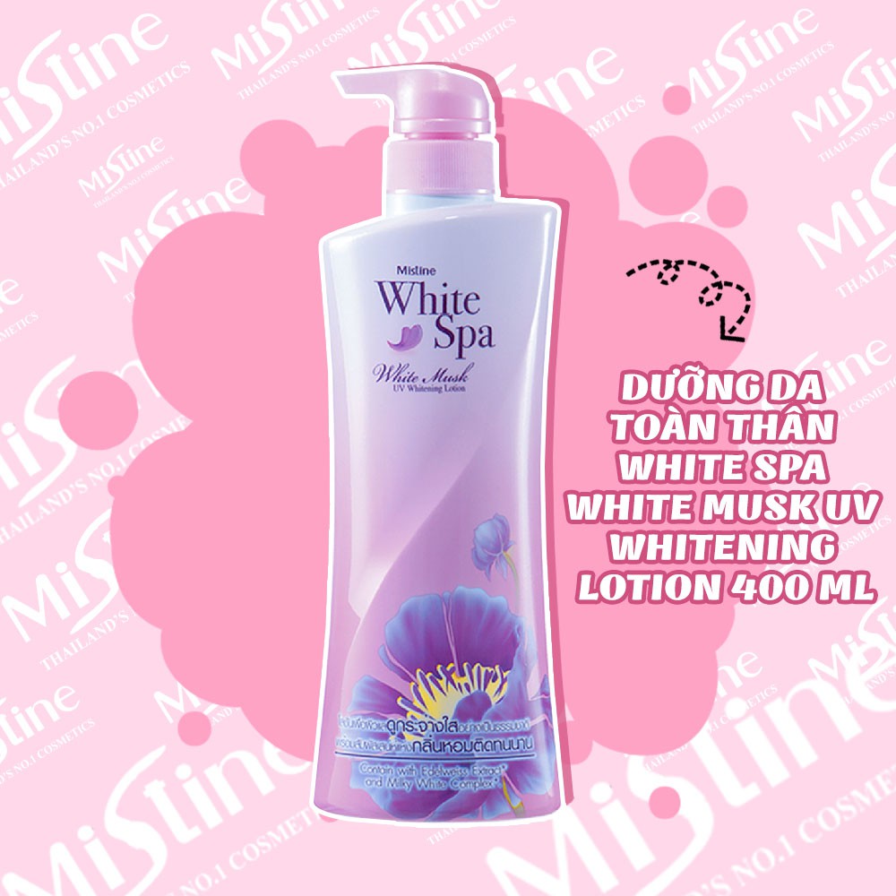 KEM DƯỠNG DA TOÀN THÂN MISTINE WHITE SPA WHITE MUSK UV WHITENING LOTION