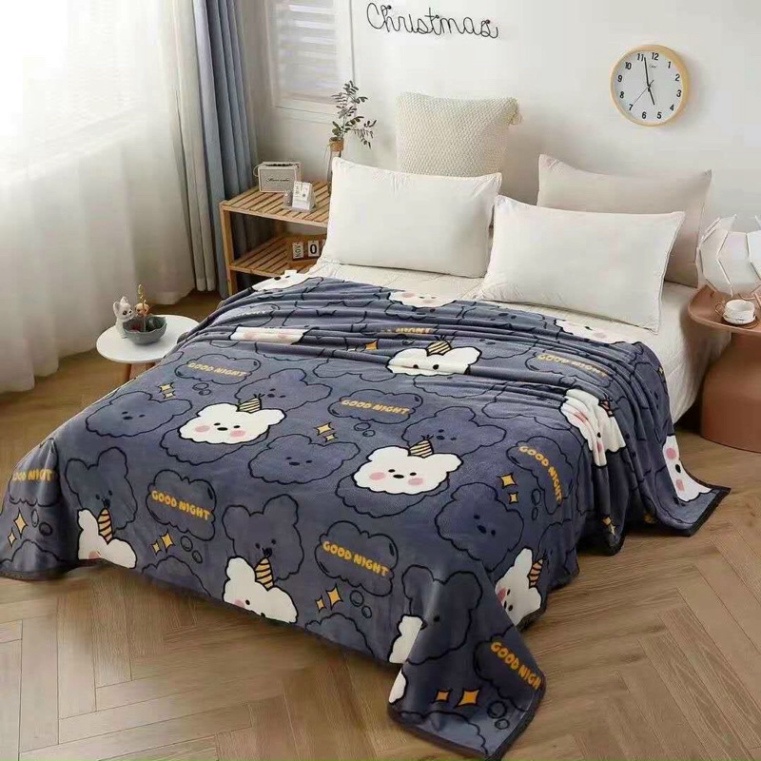 Chăn lông tuyết sữa in hình siêu đẹp siêu mềm mịn kích thước 2mx2,3m, chăn lông mỏng, chăn hè thu. Giá rẻ