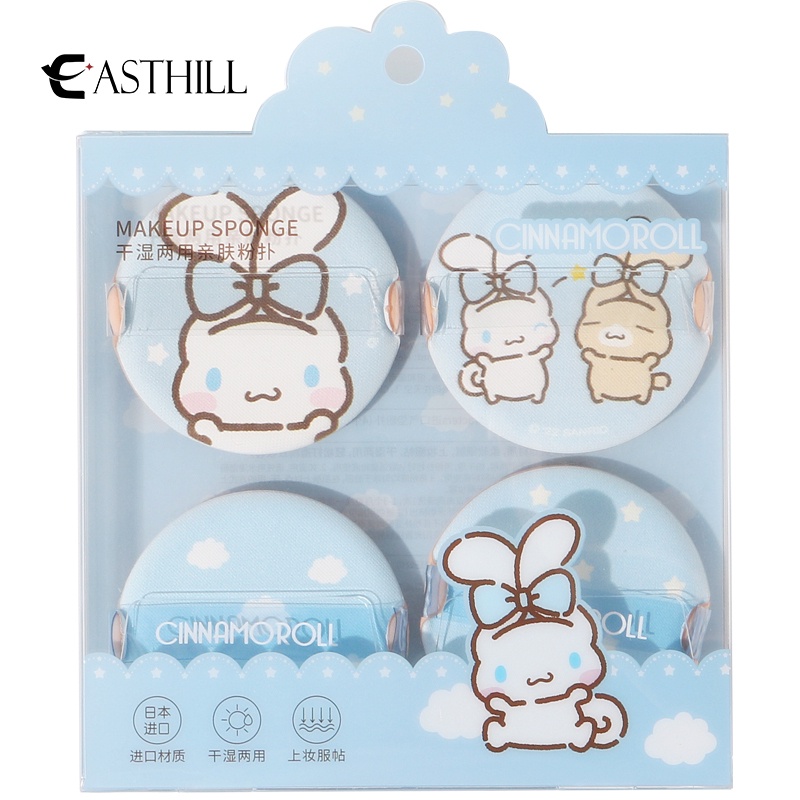 Set 4 Mút Trang Điểm Họa Tiết Hoạt Hình My Melody Cinnamoroll Pochacco Đáng Yêu