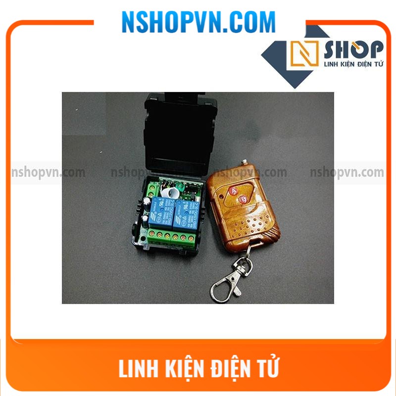 Bộ điều khiển Relay 2 kênh học lệnh 315Mhz 12VDC