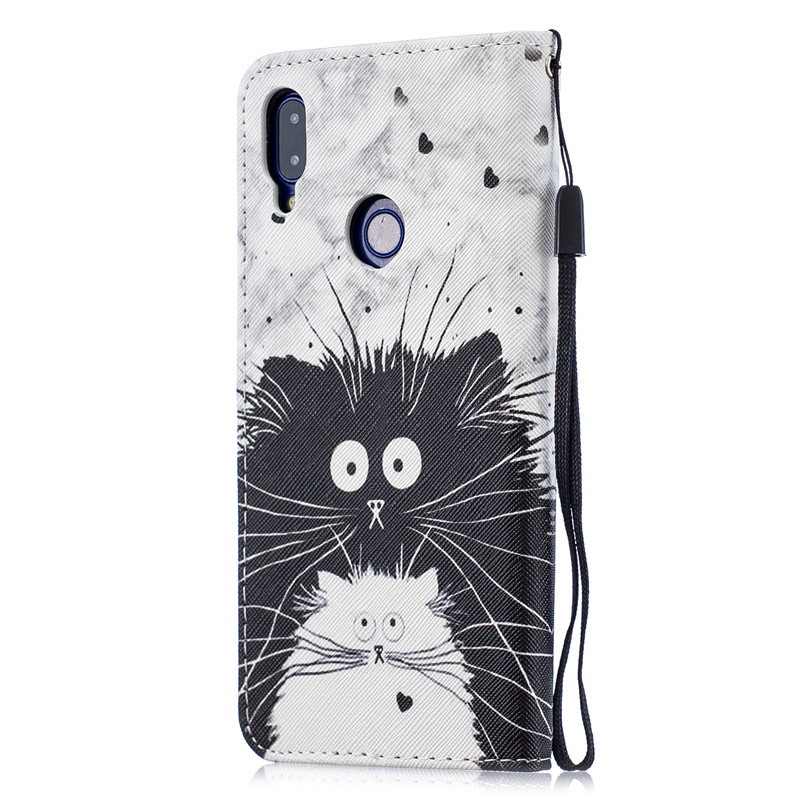 Ốp điện thoại hình mèo trắng đen cho Redmi K20 Pro Flip Note7 Pro / 7A / Note5