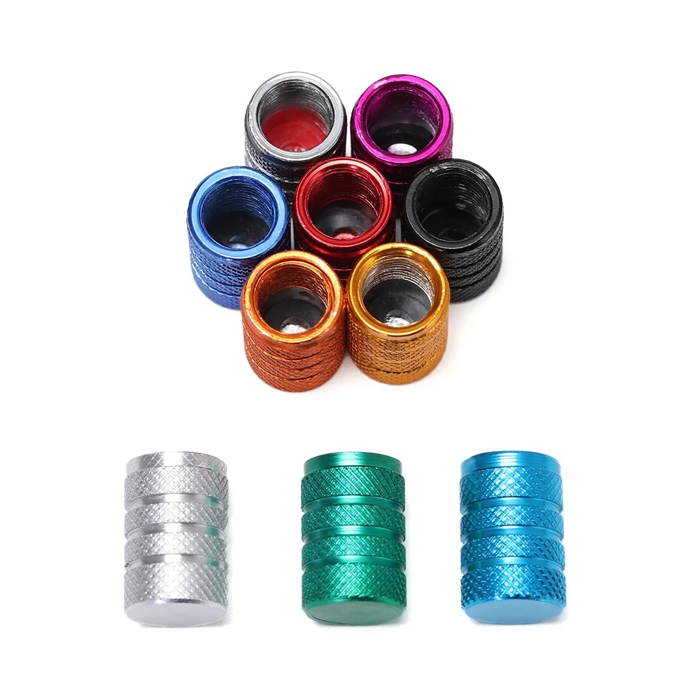 Bộ 1 hoặc 4 nắp đậy van bánh xe chống bụi bằng hợp kim nhôm
