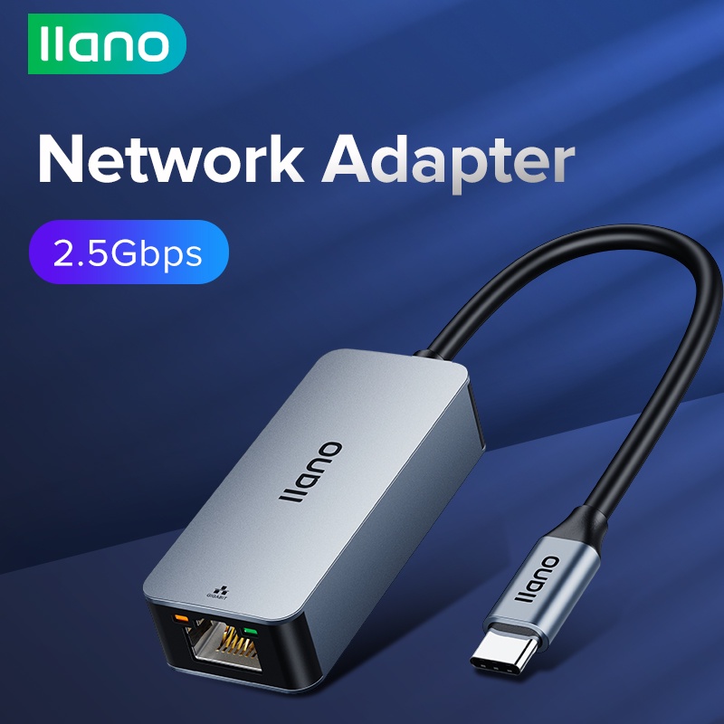 Thẻ kết nối mạng LLANO loại C cổng USB Ethernet 2.5 Gigabit sang Lan RJ45 1000 / 2500Mbps | BigBuy360 - bigbuy360.vn