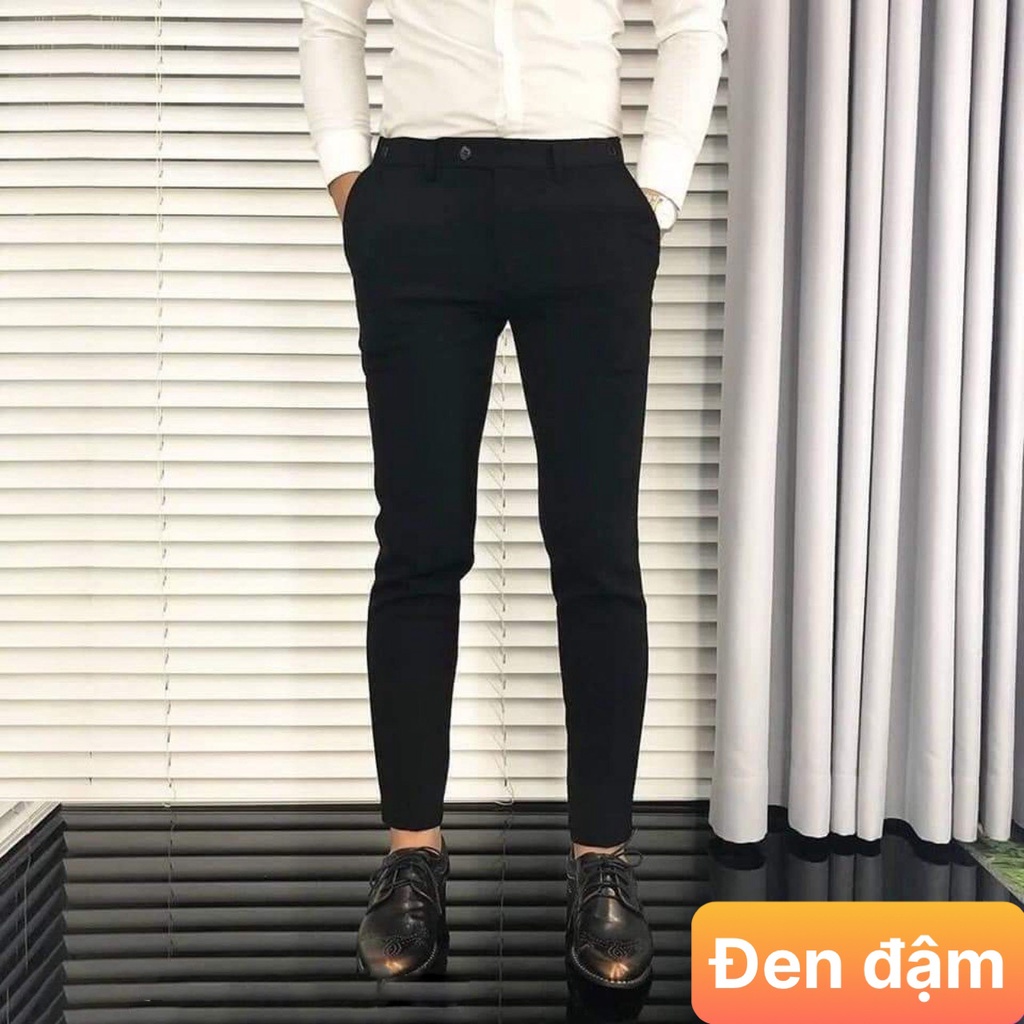 Quần tây âu nam màu xám tiêu kiểu dáng hàn quốc chất kiệu kate co dãn nhẹ công sở học sinh phom chuẩn Lavado9 mẫu mới