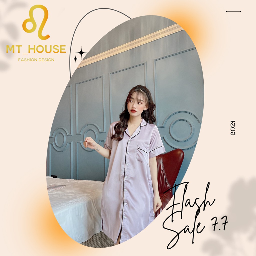 💋(Có video ảnh thật) Váy Pijama lụa ♥️thoải mái♥️dưới freesize♥️dưới 65kg 😊😊😊