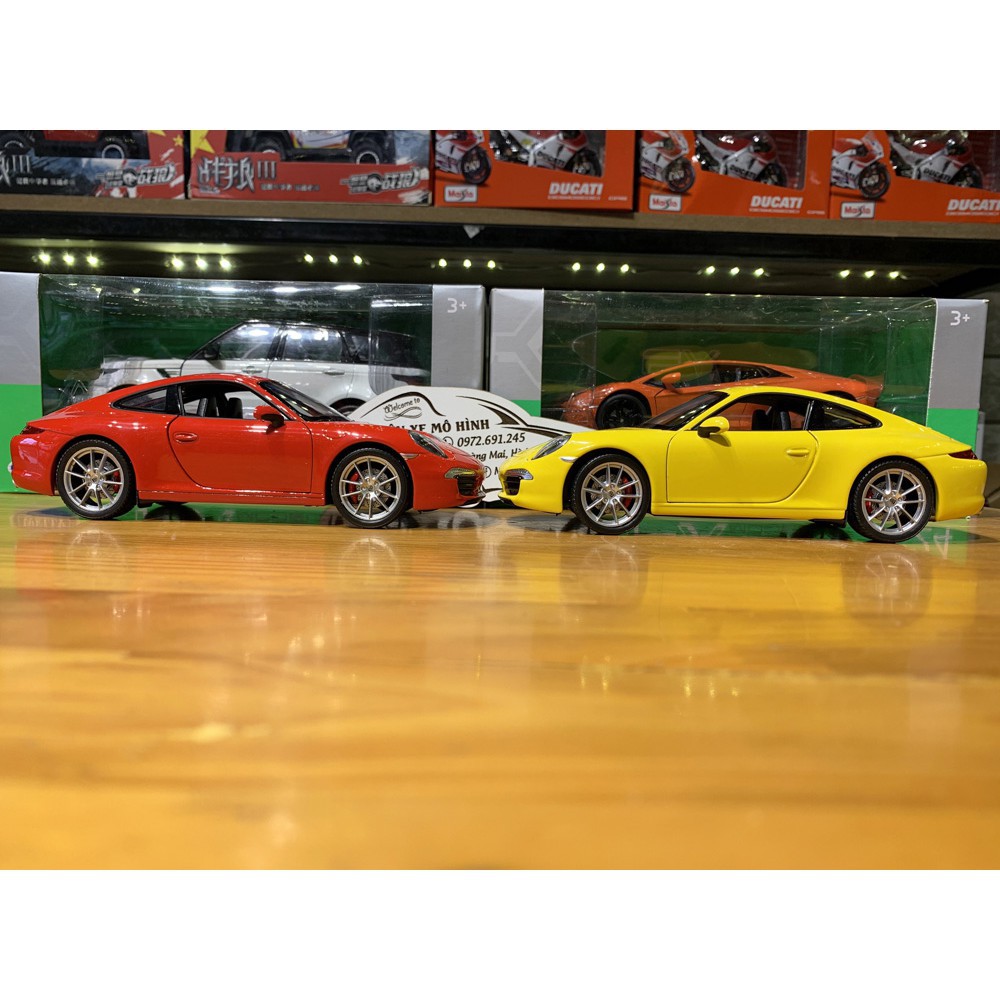 Mô hình xe ô tô Porsche 911 Carrera S Hãng Welly tỉ lệ 1:24