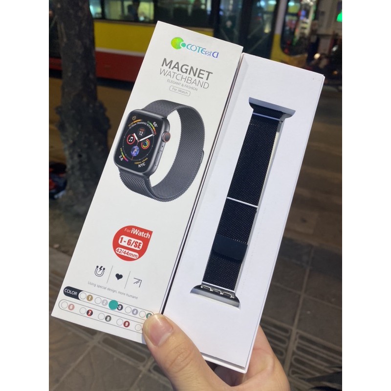 (Đã có Xanh) Dây thép Milanese Loop COTEetCI [CHỐNG Gỉ Sét] cho apple watch Hàng Chính Hãng