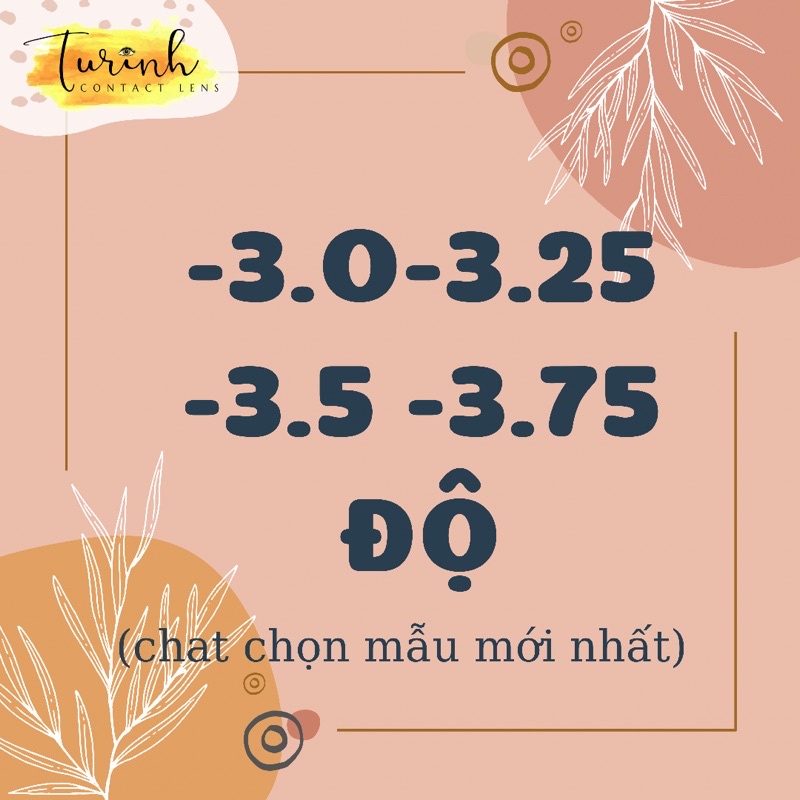 Lens 3.0-3.25-3.5-3.75 độ cận- Kính áp tròng Xám Nâu Đen Choco (chat chọn mẫu mới nhất)