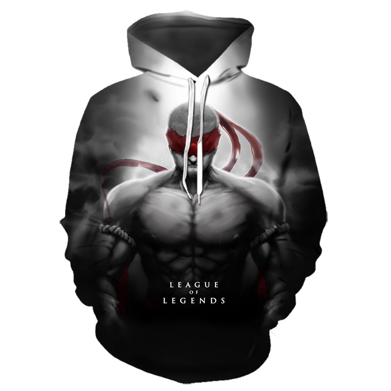 Áo Hoodie Thể Thao In Hình Nhóm Nhạc Liên Minh Huyền Thoại Lee Sin Twist Fate LoL 3D Phong Cách Đường Phố Mới