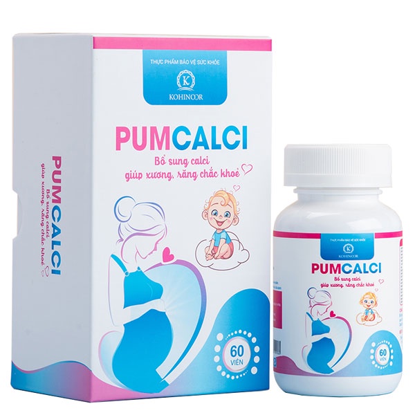 Viên uống Pumcalci - Hỗ trợ bổ sung calci hỗ trợ xương, răng chắc khỏe (hộp 60 viên)