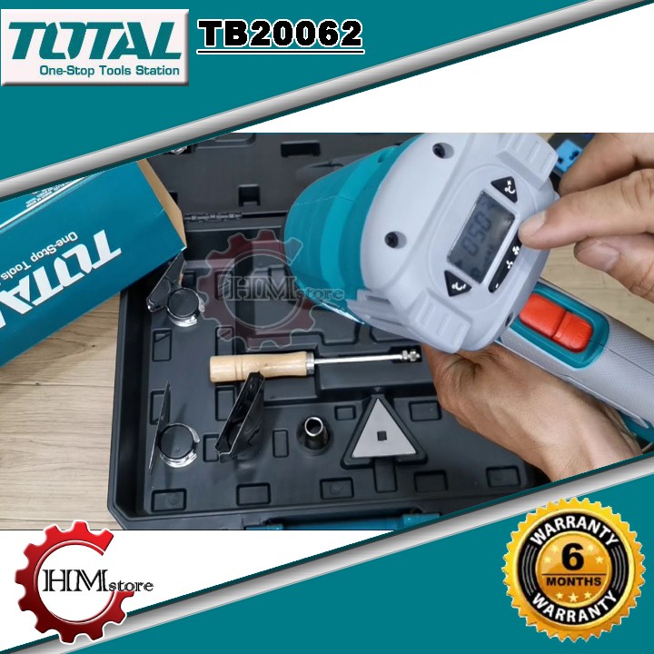 [TOTAL C/hãng] Bộ máy thổi nhiệt, thổi hơi nóng TOTAL TB20062 2000w bảo hành 3 tháng