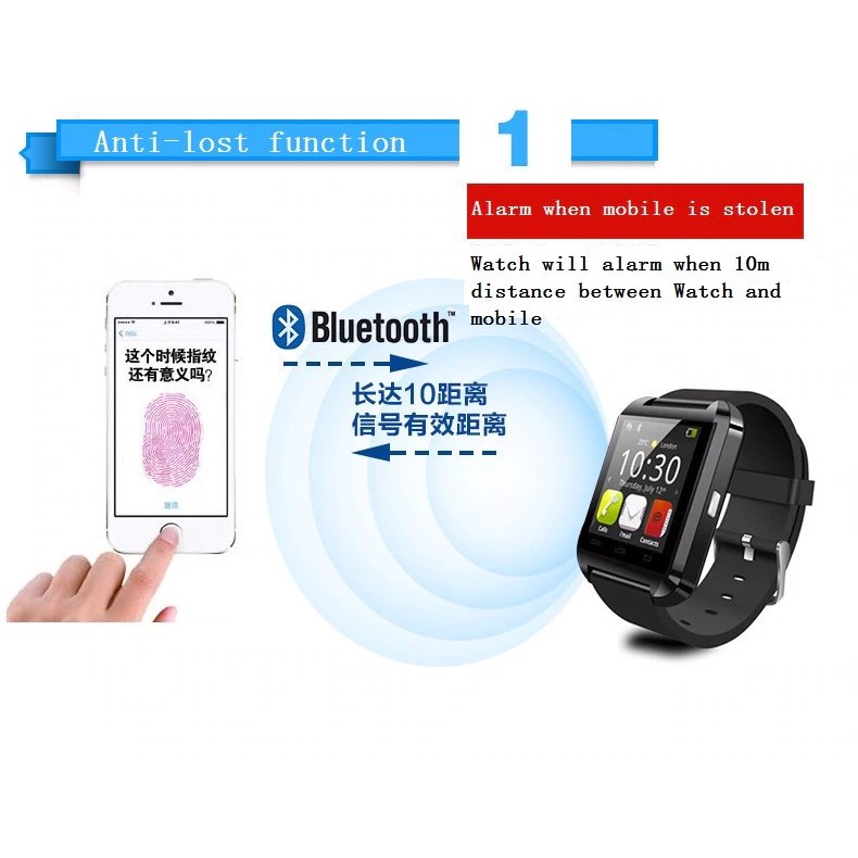 Đồng Hồ Thông Minh U8 Theo Dõi Nhịp Tim Chống Thấm Nước Kết Nối Bluetooth Cho Android Ios