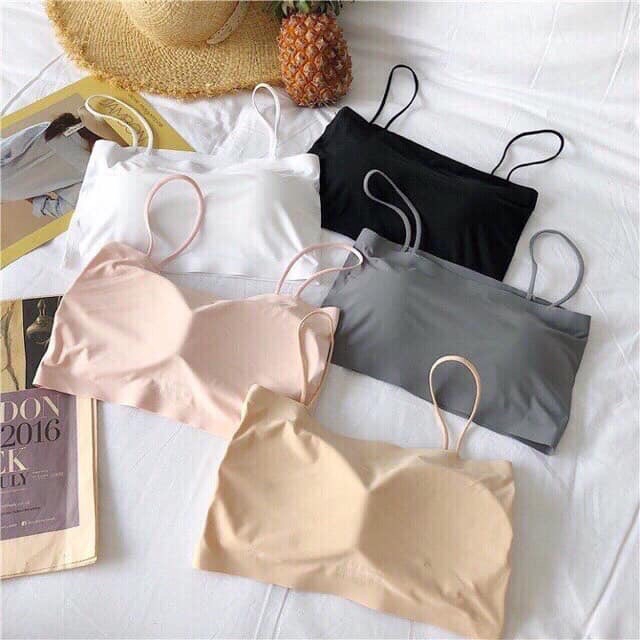 Áo Bra Đúc Su Trơn Quây 2 Dây Chất Liệu Thun Lạnh m267 | BigBuy360 - bigbuy360.vn