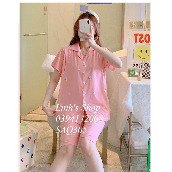 Set Bầu Bộ Bầu Mặc Nhà Sau Sinh Cho Bé Bú Bé Ti-SAQ305