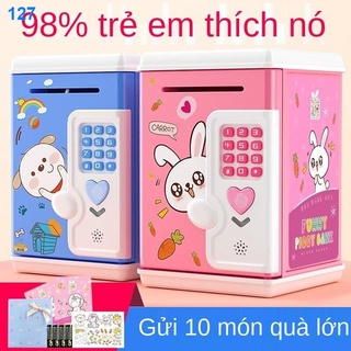 2021▩►Cô gái an toàn trái tim trẻ em mật khẩu hộp tiền gửi ngân hàng heo đất sáng tạo dễ thương công chúa ngôi nhà nhỏ