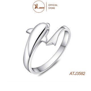 Nhẫn hở hình cá heo ngộ nghĩnh đáng yêu ANTA Jewelry ATJ3582
