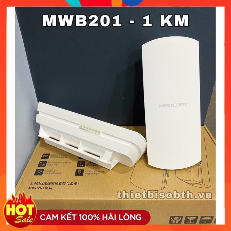 [Hàng Xịn] MERCURY MWB201 THU PHÁT WIFI KHÔNG DÂY TẦM XA 1KM DÙNG CHO CAMERA, KÉO MẠNG