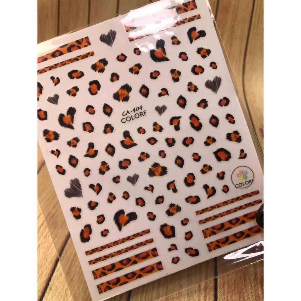 Hình dán móng tay Da báo CA404