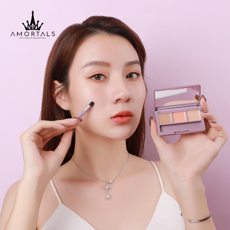 (Hàng Mới Về) Bảng Kem Che Khuyết Điểm Dạng Lỏng Kèm Cọ Tiện Dụng Chất Lượng Cao | BigBuy360 - bigbuy360.vn