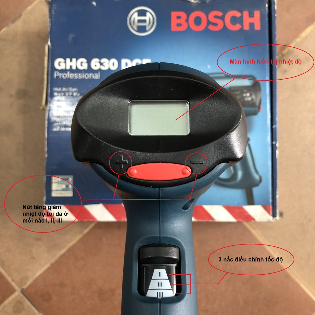 [Có Video] Máy thổi hơi nóng Bosch 2000w GHG 630 DCE chính hãng - Made in Romania