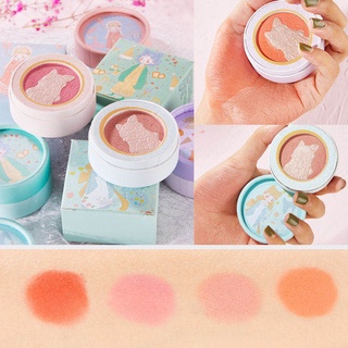 Bảng Phấn Má Hồng Bắt Sáng Dập Nổi Họa Tiết Kỳ Lân Dễ Thương Chống Thấm Nước Trang Điểm Tự Nhiên Cho Nữ