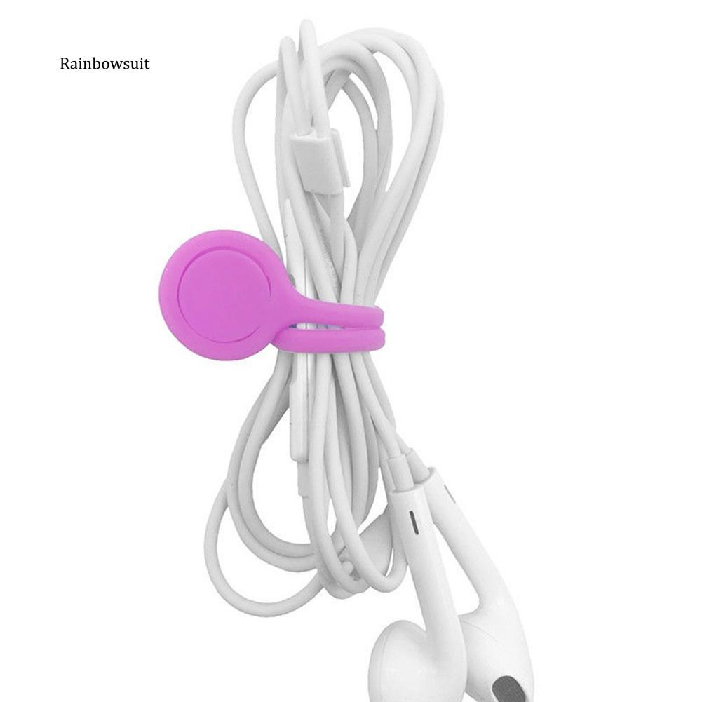 Bộ 4 Dụng Cụ Quấn Dây Cáp Bằng Silicone Từ Tính Đa Năng