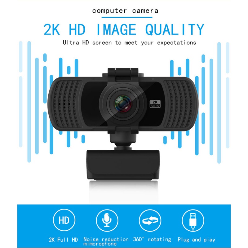 Webcam Usb Pc06 2k Độ Phân Giải Cao Có Kẹp Gắn Máy Tính Tiện Dụng | BigBuy360 - bigbuy360.vn