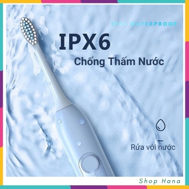 [HÀNG ĐẸP]Bàn Chải Điện Đánh Răng Công Nghệ Rung Sonic Sợi Dupont 2 MÀU thế hệ mới chăm sóc răng toàn diện HNH009