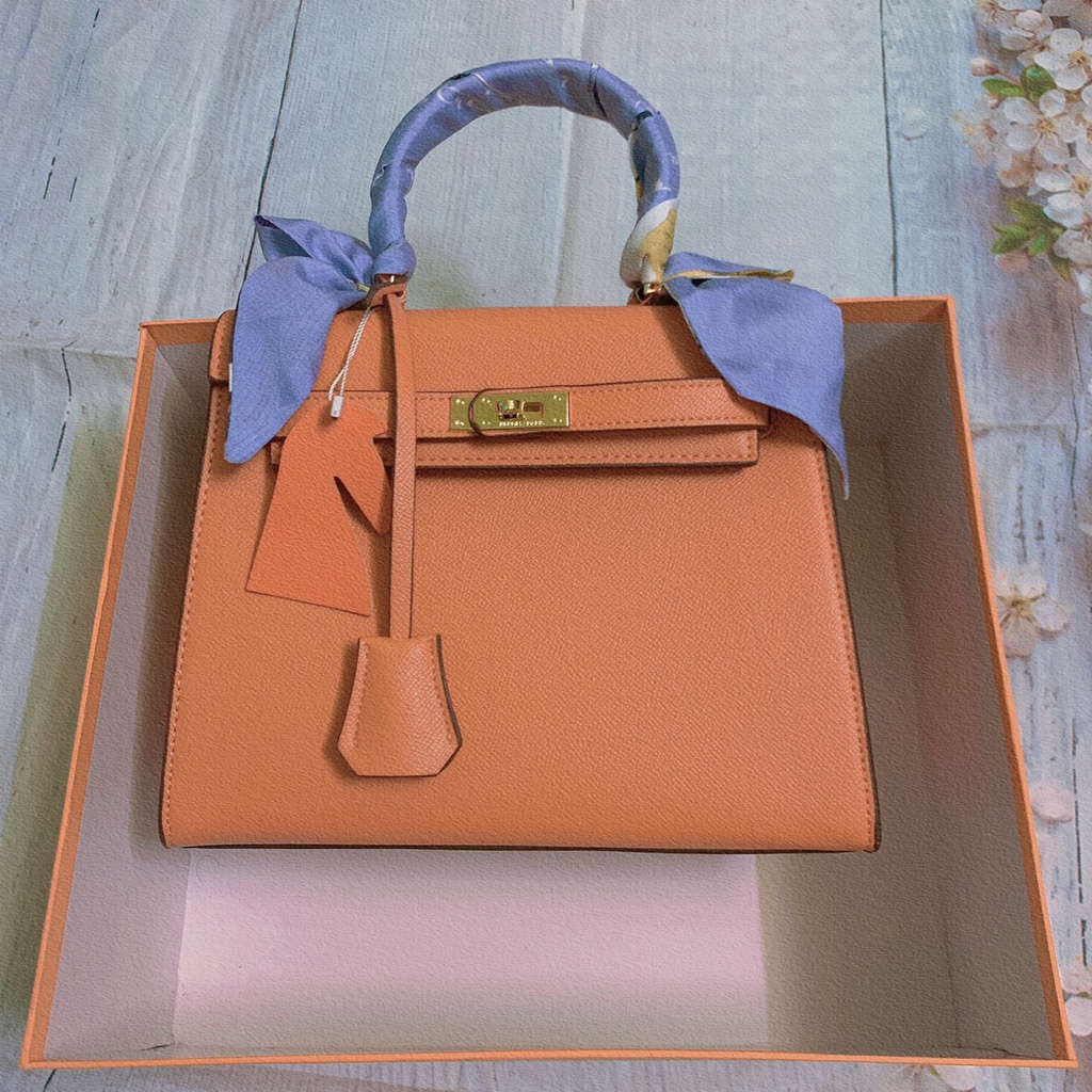 Túi xách nữ HM size 25 hermès  thiết kế ổ khoá mạ vàng siêu đẹp phong cách công sở
