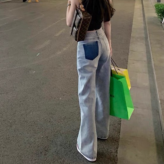 Quần Jeans dài cạp cao, quần jeans ống rộng_mẫu mới nhất j21