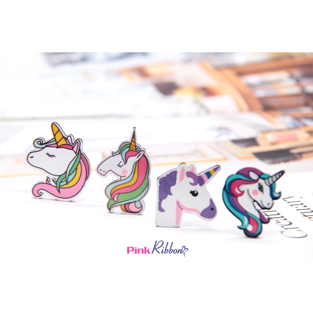 SET 2C - Hình nhựa cao cấp Unicorn đế màu đen
